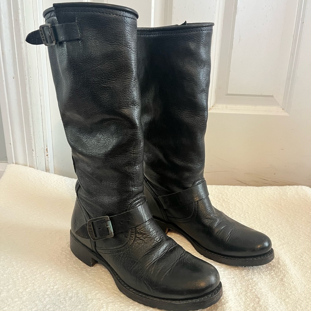 FRYE Veronica Slouch Tall Boots 8.5 Black